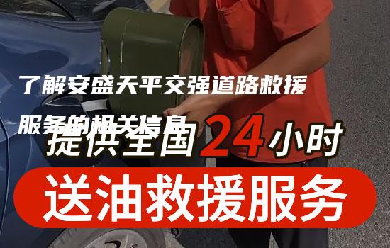 了解安盛天平交强道路救援服务的相关信息