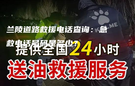 兰陵道路救援电话查询：急救电话号码是多少？